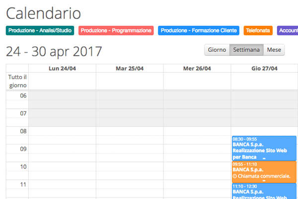 Gmoole Cloud CRM - Calendario Condiviso